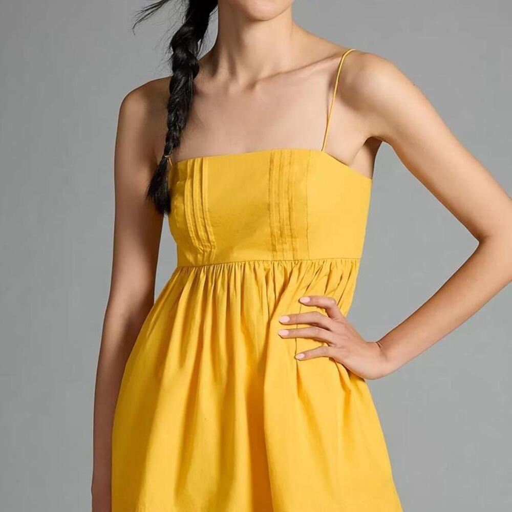 Maeve yellow mini dress with